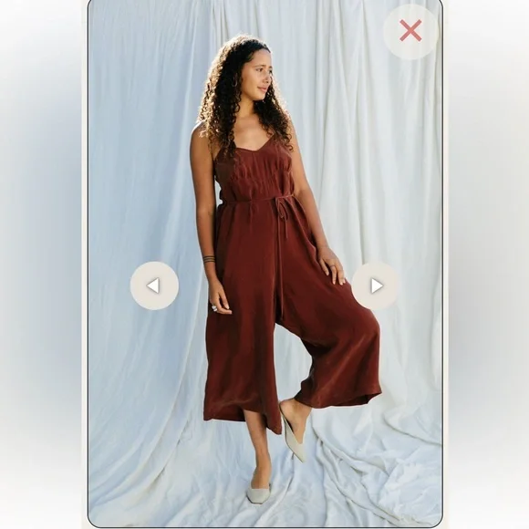 NWOT Ozma Ingrid jumpsuit, Cupro, in rosehip (a pinky taupe), S - Picture 8 of 8